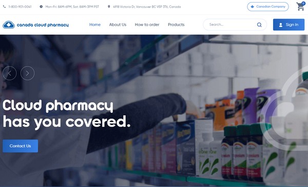 Canada-Cloud-Pharmacy-website